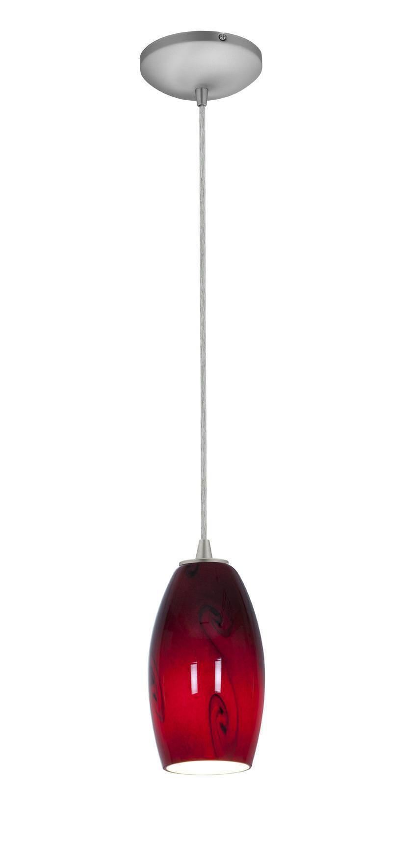 Access Lighting SydneyÂ glass pendant light in satin stainless, additional view