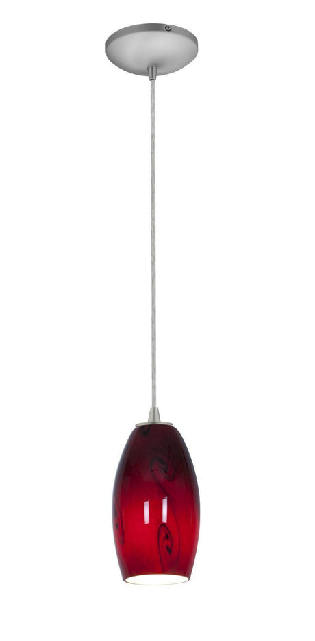 Access Lighting SydneyÂ glass pendant light in satin stainless, additional view