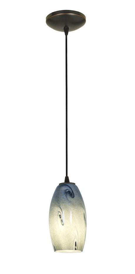 Access Lighting SydneyÂ glass pendant light in satin stainless, additional view