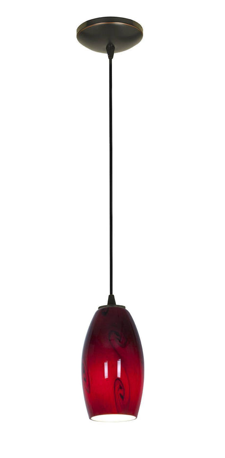 Access Lighting SydneyÂ glass pendant light in satin stainless, additional view