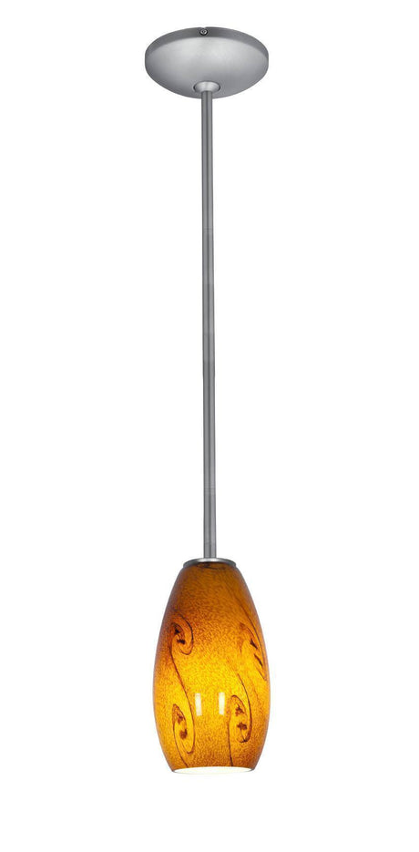 Access Lighting JanineÂ glass pendant light in satin stainless, additional view