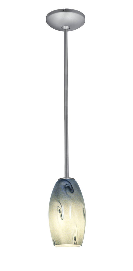 Access Lighting JanineÂ glass pendant light in satin stainless, additional view