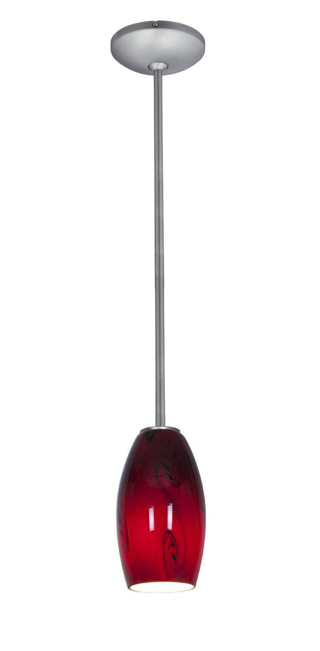 Access Lighting JanineÂ glass pendant light in satin stainless, additional view