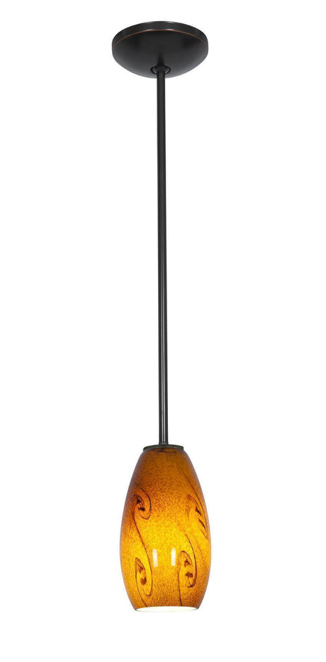 Access Lighting JanineÂ glass pendant light in satin stainless, additional view