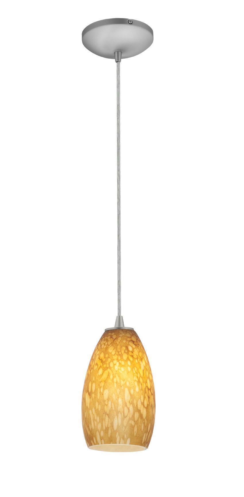 Access Lighting SydneyÂ glass pendant light in satin stainless, additional view