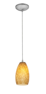 Access Lighting SydneyÂ glass pendant light in satin stainless, additional view