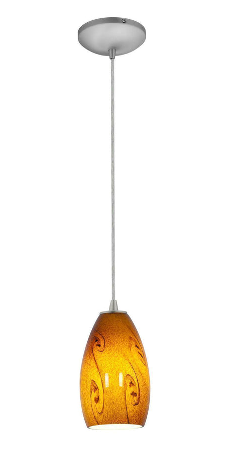 Access Lighting SydneyÂ glass pendant light in satin stainless, additional view
