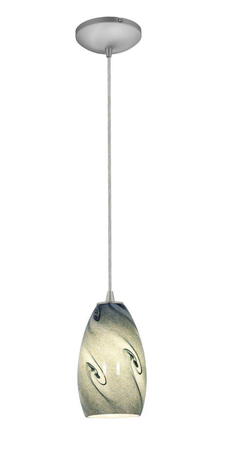Access Lighting SydneyÂ glass pendant light in satin stainless, additional view