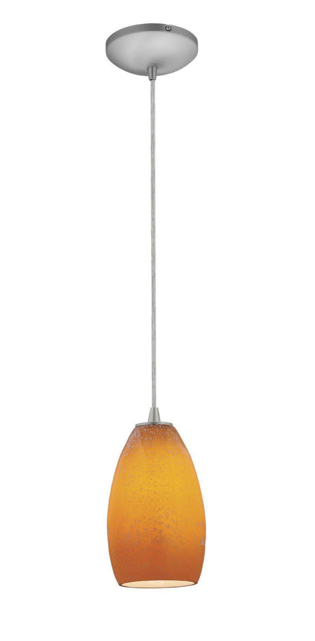Access Lighting SydneyÂ glass pendant light in satin stainless, additional view