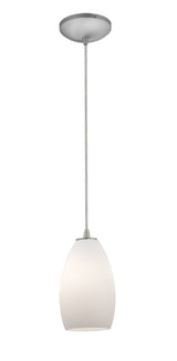 Access Lighting SydneyÂ glass pendant light in satin stainless, additional view