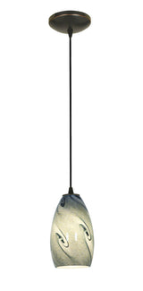 Access Lighting SydneyÂ glass pendant light in satin stainless, additional view