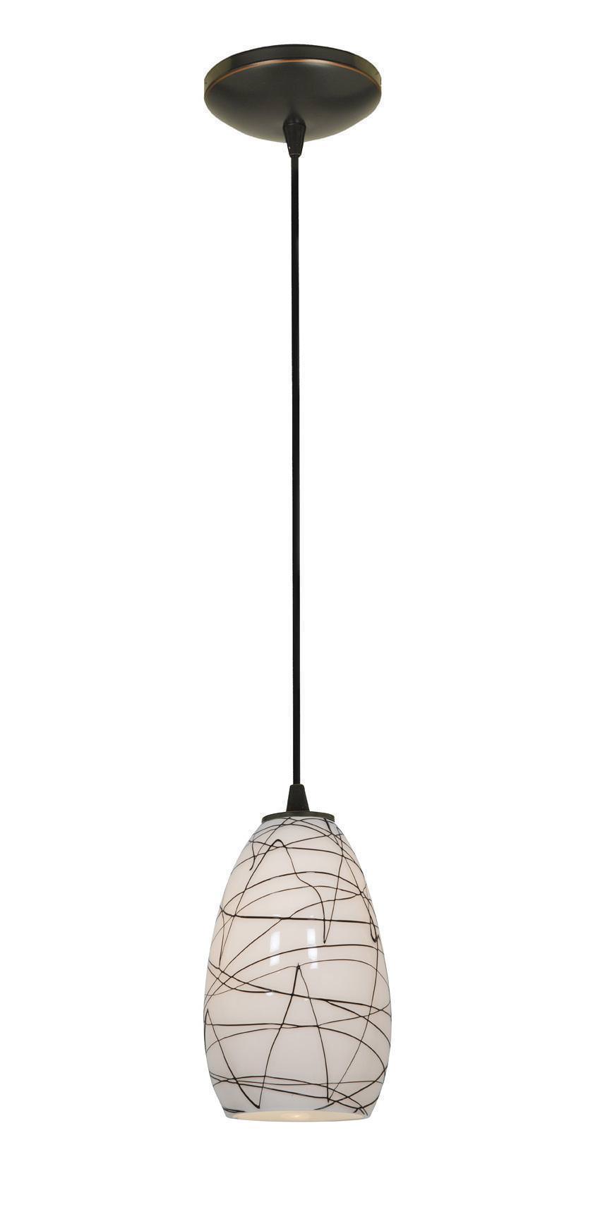 Access Lighting SydneyÂ glass pendant light in satin stainless, additional view