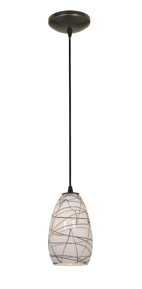 Access Lighting SydneyÂ glass pendant light in satin stainless, additional view