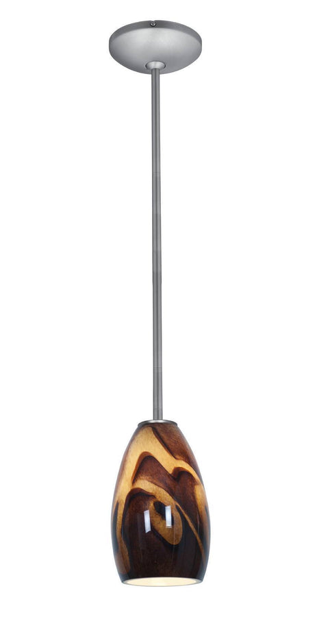 Access Lighting JanineÂ glass pendant light in satin stainless, additional view