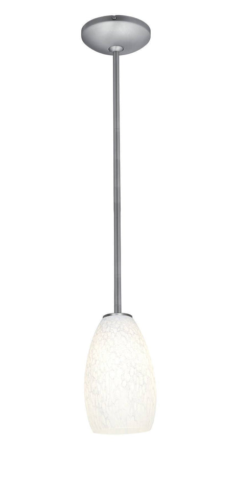 Access Lighting JanineÂ glass pendant light in satin stainless, additional view