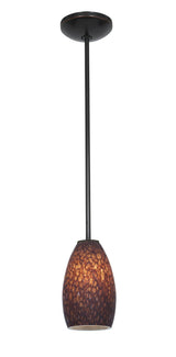 Access Lighting 28012-1R-ORB/BLUSKY oil rubbed bronze / blue sky glass pendant light