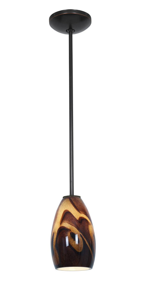 Access Lighting JanineÂ glass pendant light in satin stainless, additional view