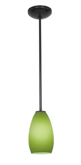 Access Lighting 28012-1R-ORB/LGR oil rubbed bronze / light green glass pendant light