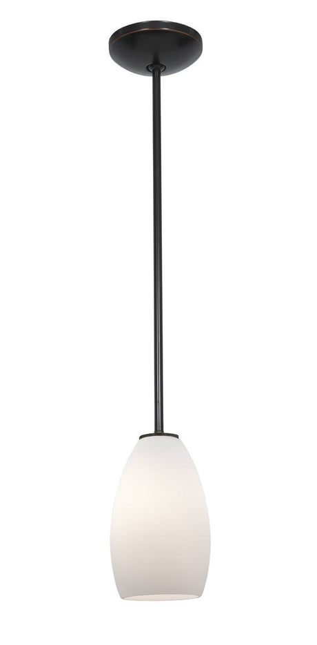 Access Lighting JanineÂ glass pendant light in satin stainless, additional view