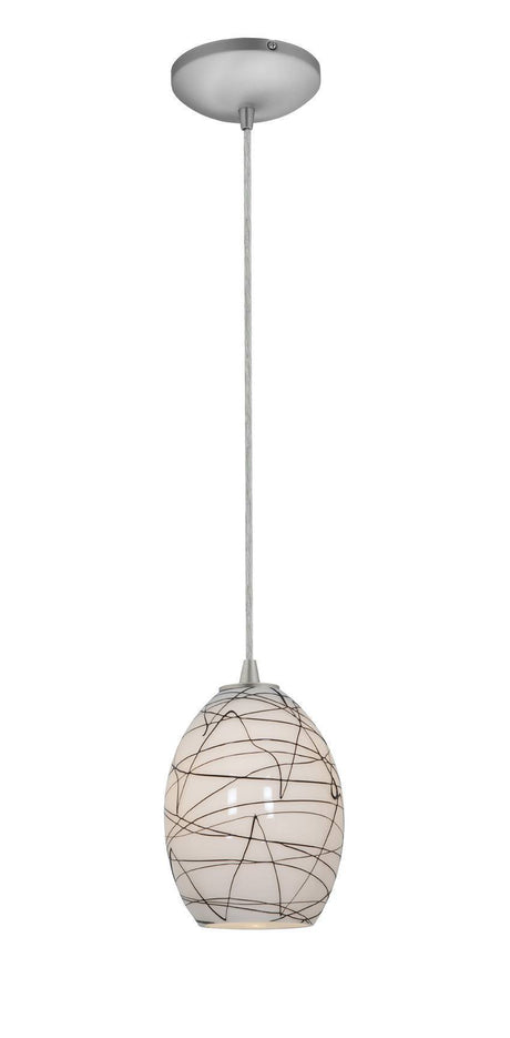 Access Lighting SydneyÂ glass pendant light in black, additional view