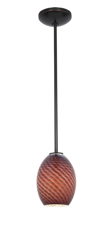 Access Lighting JanineÂ glass pendant light in satin stainless, additional view