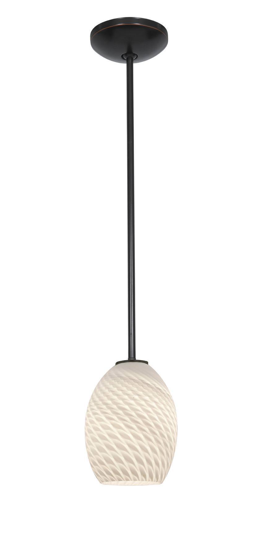 Access Lighting JanineÂ glass pendant light in satin stainless, additional view