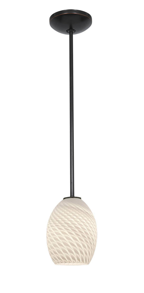 Access Lighting JanineÂ glass pendant light in satin stainless, additional view