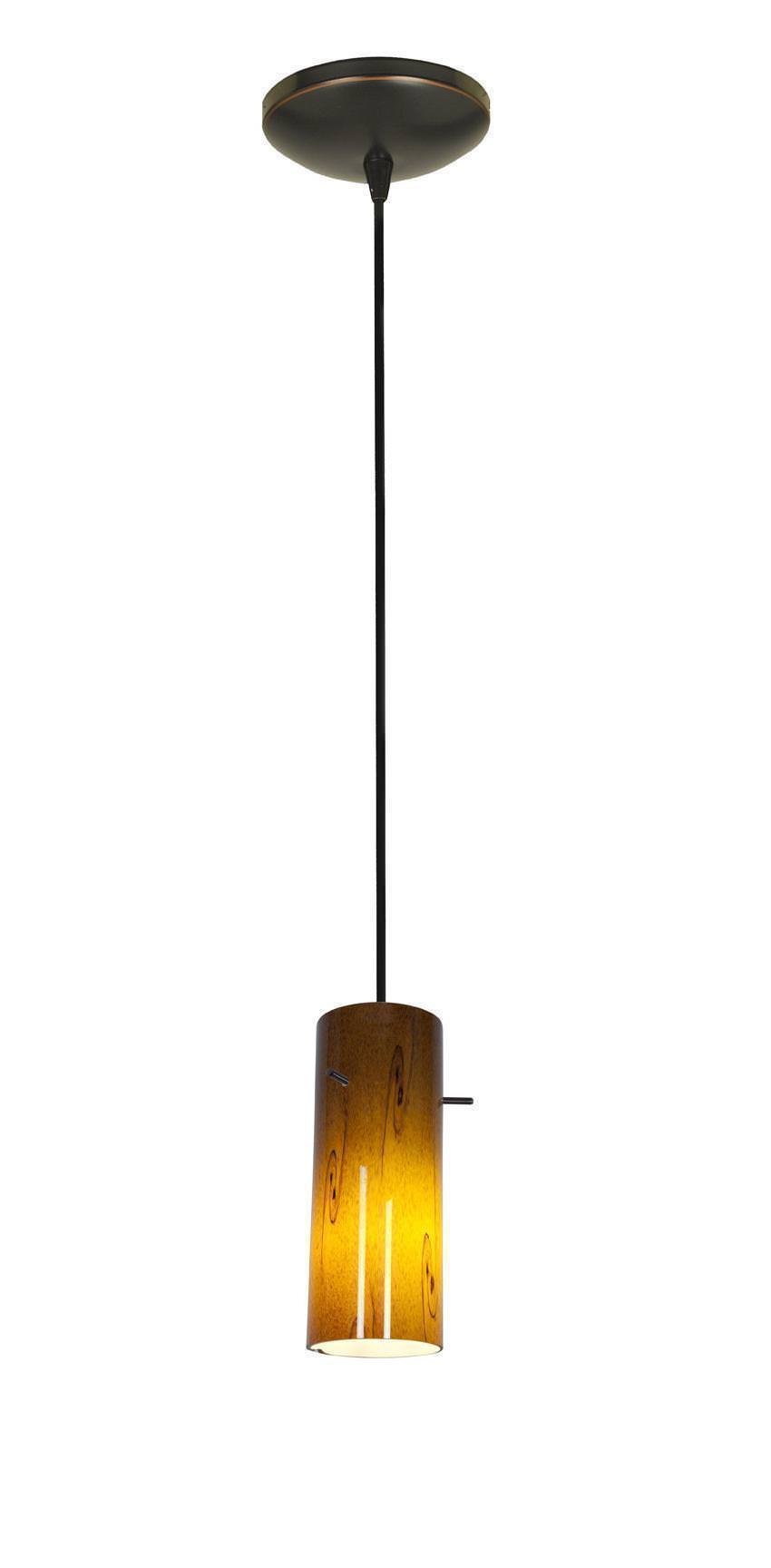 Access Lighting 28030-1C-ORB/ASKY oil rubbed bronze / amber sky glass pendant light