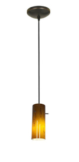 Access Lighting 28030-1C-ORB/ASKY oil rubbed bronze / amber sky glass pendant light