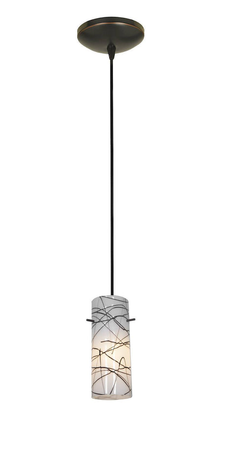 Access Lighting SydneyÂ glass pendant light in satin stainless, additional view