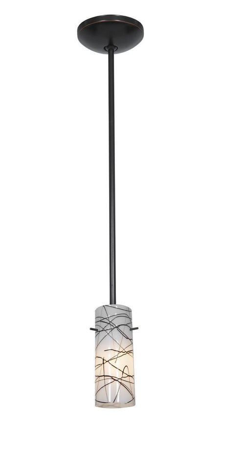 Access Lighting JanineÂ glass pendant light in satin stainless, additional view