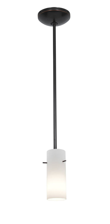 Access Lighting 28030-1R-ORB/OPL oil rubbed bronze / opal glass pendant light