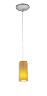 Access Lighting 28033-1C-BS/CLAM brushed steel / clam pendant light