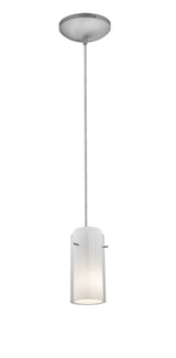 Access Lighting 28033-1C-BS/CLOP brushed steel / clear outer / opal inner pendant light