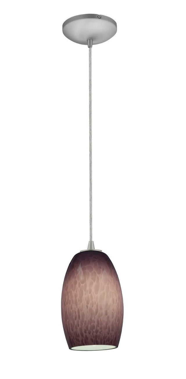Access Lighting SydneyÂ glass pendant light in satin stainless, additional view