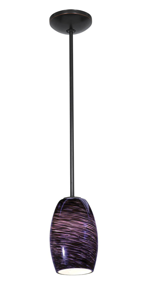 Access Lighting JanineÂ glass pendant light in satin stainless, additional view