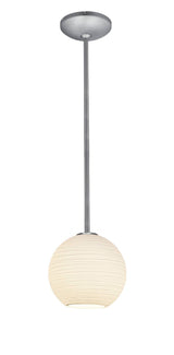 Access Lighting 28085-1R-BS/WHTLN brushed steel / white line pendant light