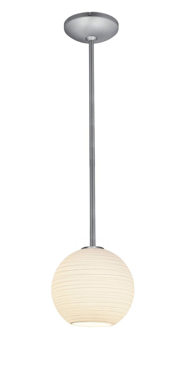 Access Lighting 28085-1R-BS/WHTLN brushed steel / white line pendant light