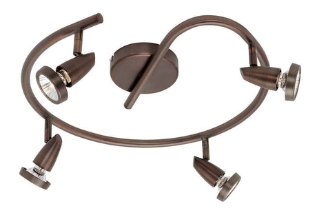 Access Lighting Mirage semi flush ceiling light in polished brass, additional view