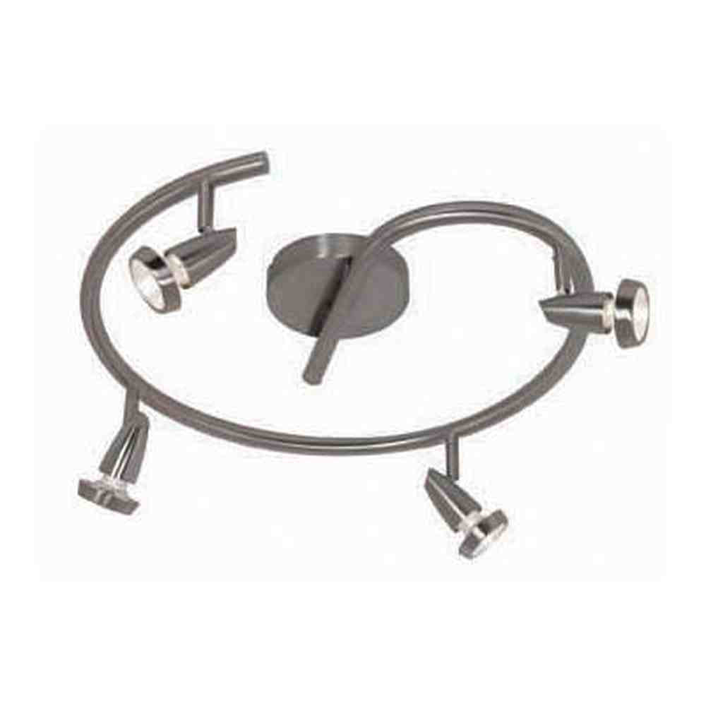 Access Lighting 52222-BS brushed steel semi flush ceiling light