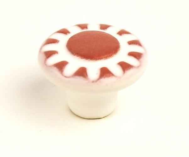 Century Hardware 50729-WTT white/terra cotta cabinet knob