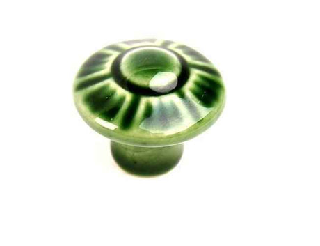 Century Hardware 51017-GGR Alps 1-3/8" DIA Ceramic Cabinet Knob Glazed Green