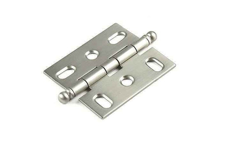 Century Hardware cabinet hinge in satin stainless, additional view
