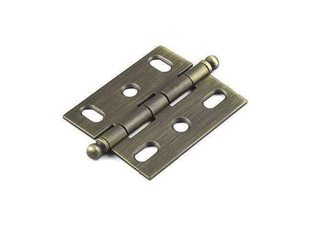 Century Hardware cabinet hinge in satin stainless, additional view
