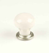 Century Hardware 27415-15CR satin nickel/cream crackle cabinet knob