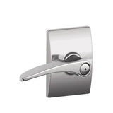 Schlage F40MNH625CEN polished chrome privacy door lever
