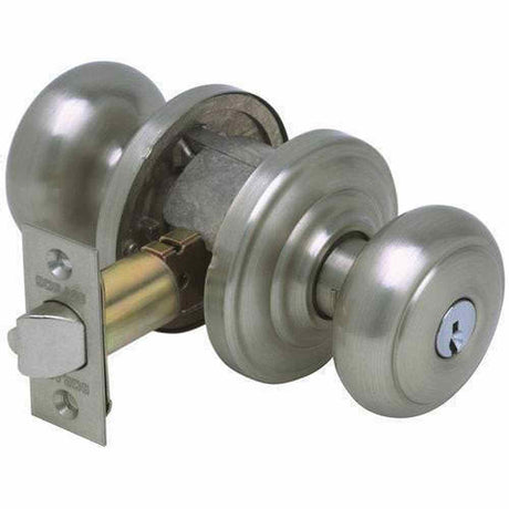 Schlage F51AAND619AND satin nickel keyed entry door knob