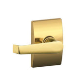 Schlage F10ELA605CEN polished brass passage door lever