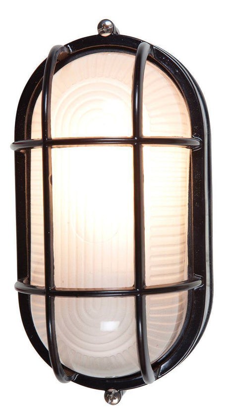 Access Lighting 20290-BL/FST black / frosted outdoor wall sconce