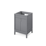 Jeffrey Alexander Theodora 24" Grey Single Sink Bathroom Vanity with Calacatta Vienna Quartz Top - 8 in. Widespread Faucet Top product image 3